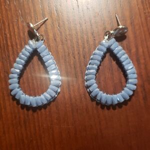 Chic Blue Teardrop Earrings